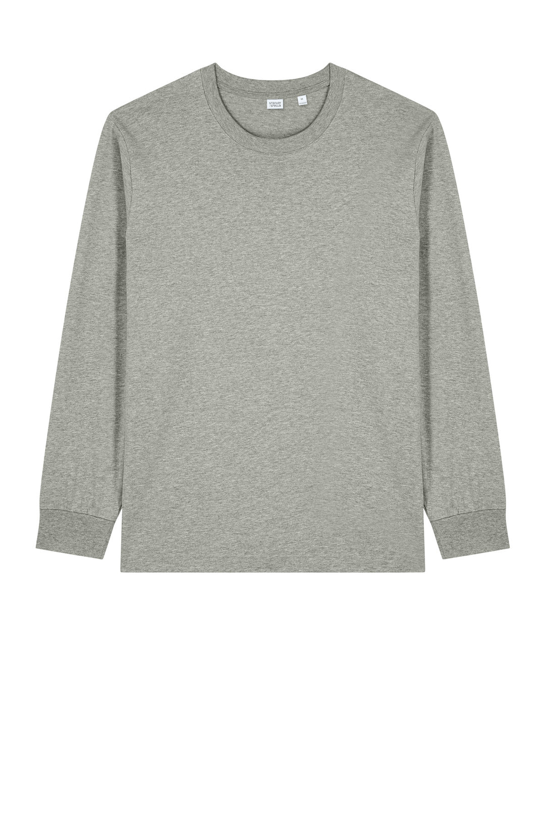Front View of HthrGrey Stanley/Stella Unisex Freestyler Heavyweight Long Sleeve Tee SXU023