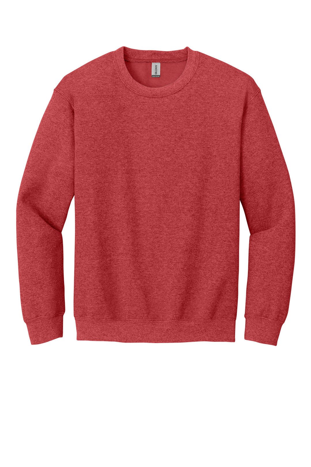 Front View of HtrScarRed Gildan Heavy Blend Crewneck Sweatshirt. 18000