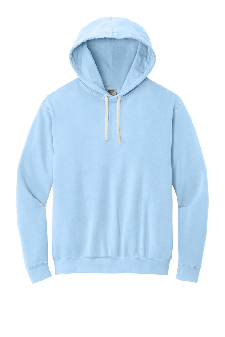 Front View of Hydrangea Comfort Colors Lightweight Hooded Sweatshirt 1467