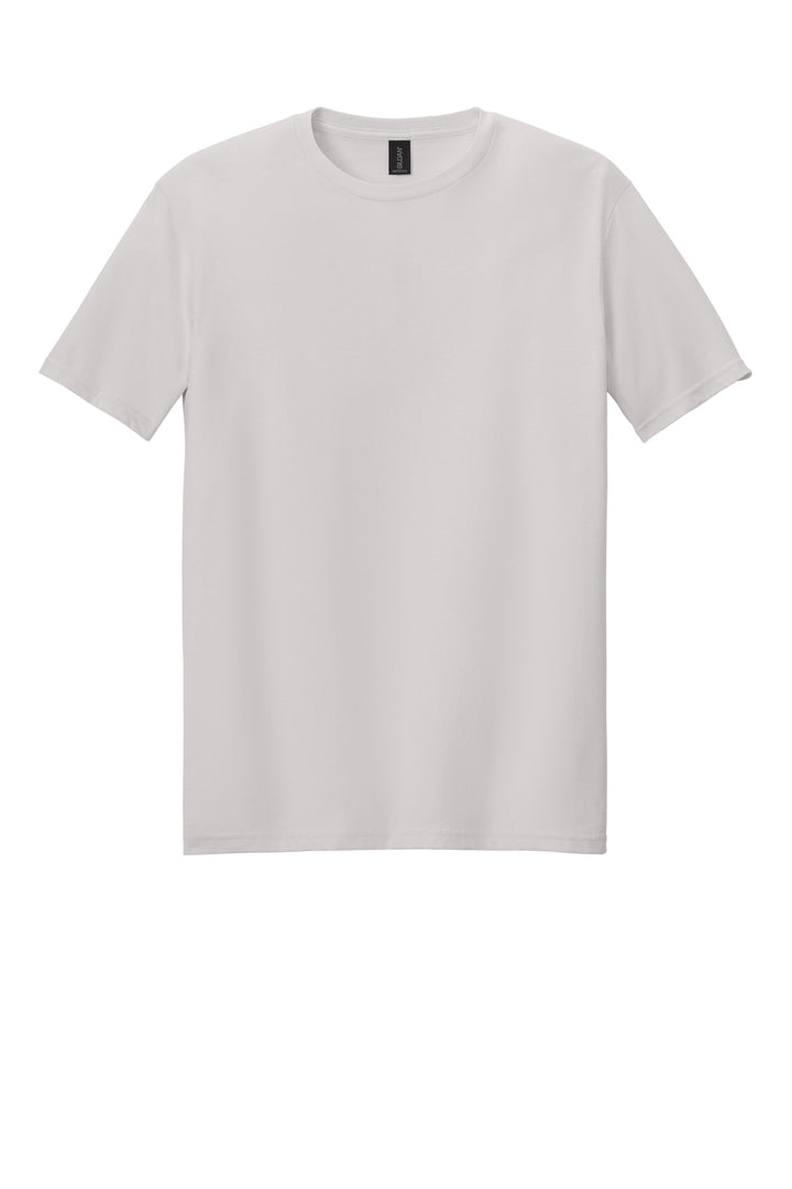 Front View of IceGrey Gildan Softstyle T-Shirt. 64000