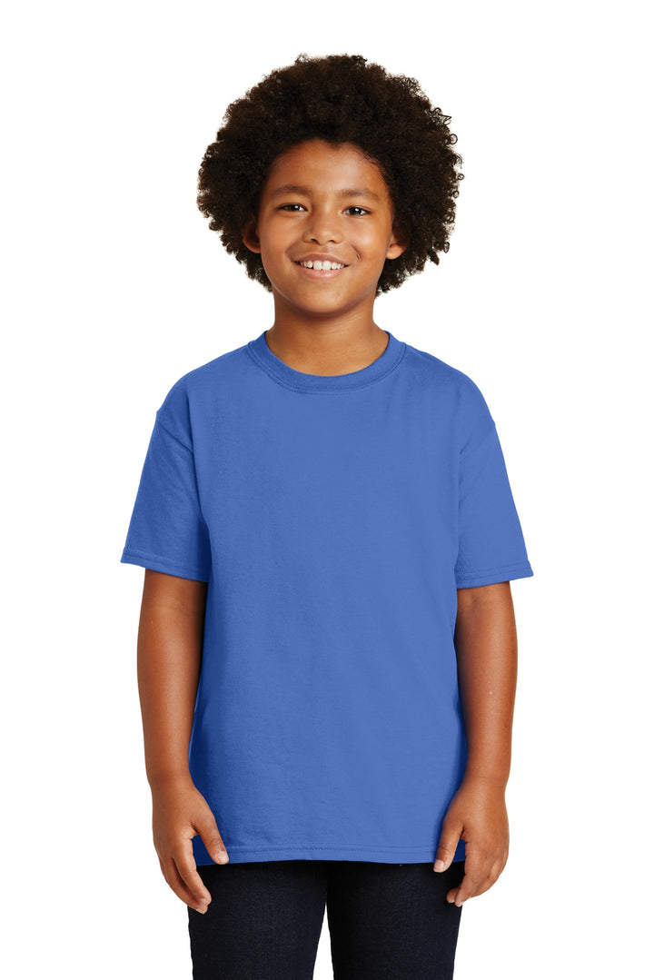 Front View of Iris Gildan - Youth Ultra Cotton 100% US Cotton T-Shirt. 2000B