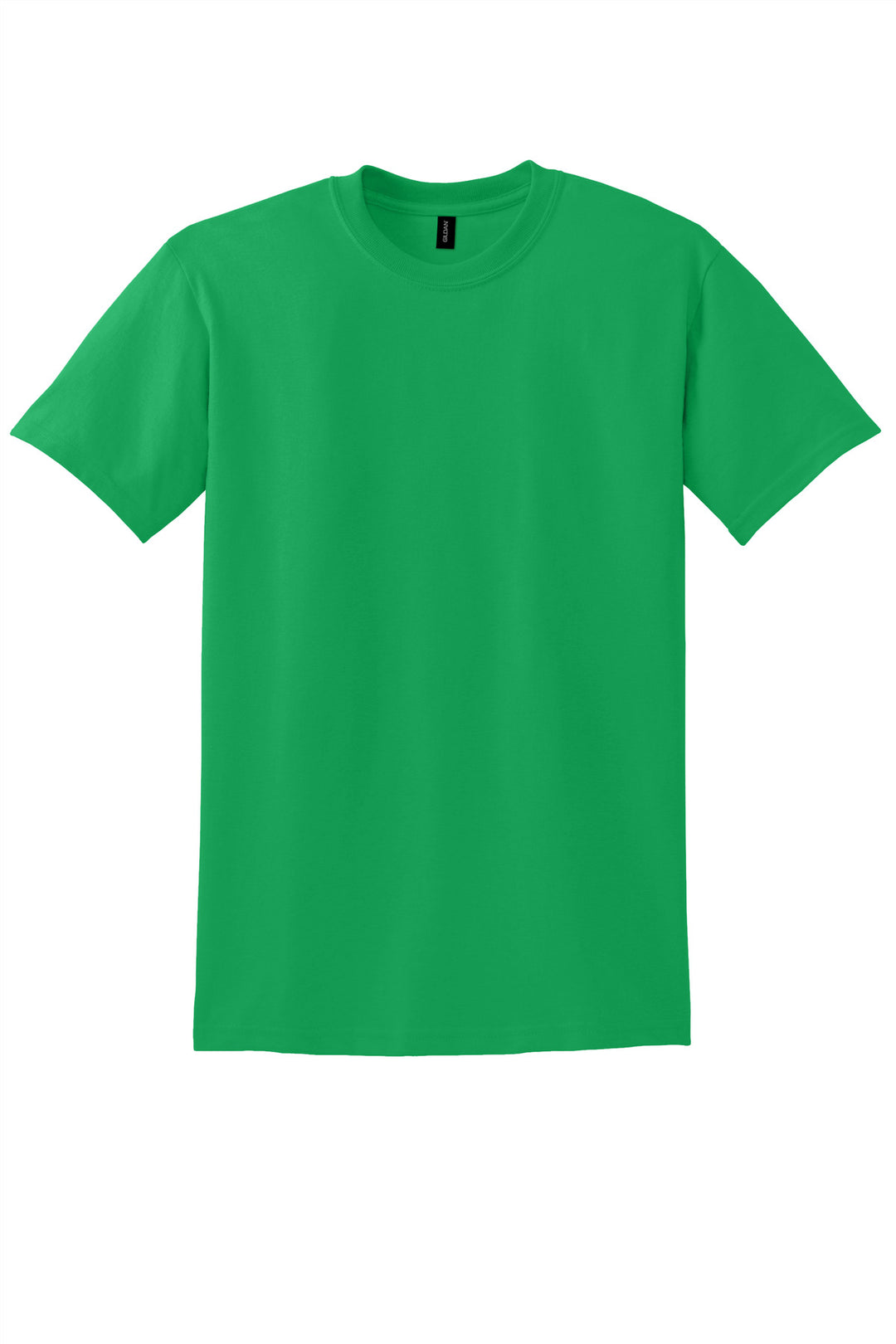 Front View of Irish Green Gildan DryBlend 50 Cotton/50 Poly T-Shirt. 8000