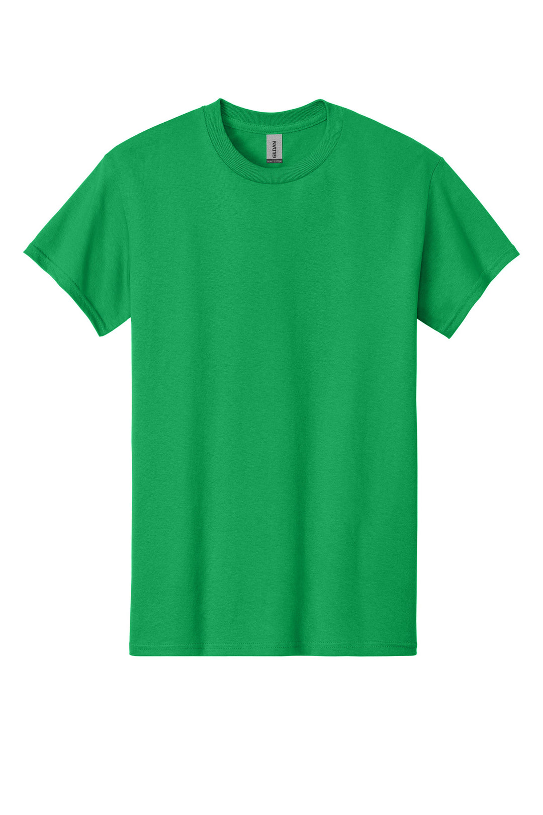 Front View of Irish Green Gildan - Heavy Cotton 100% Cotton T-Shirt. 5000