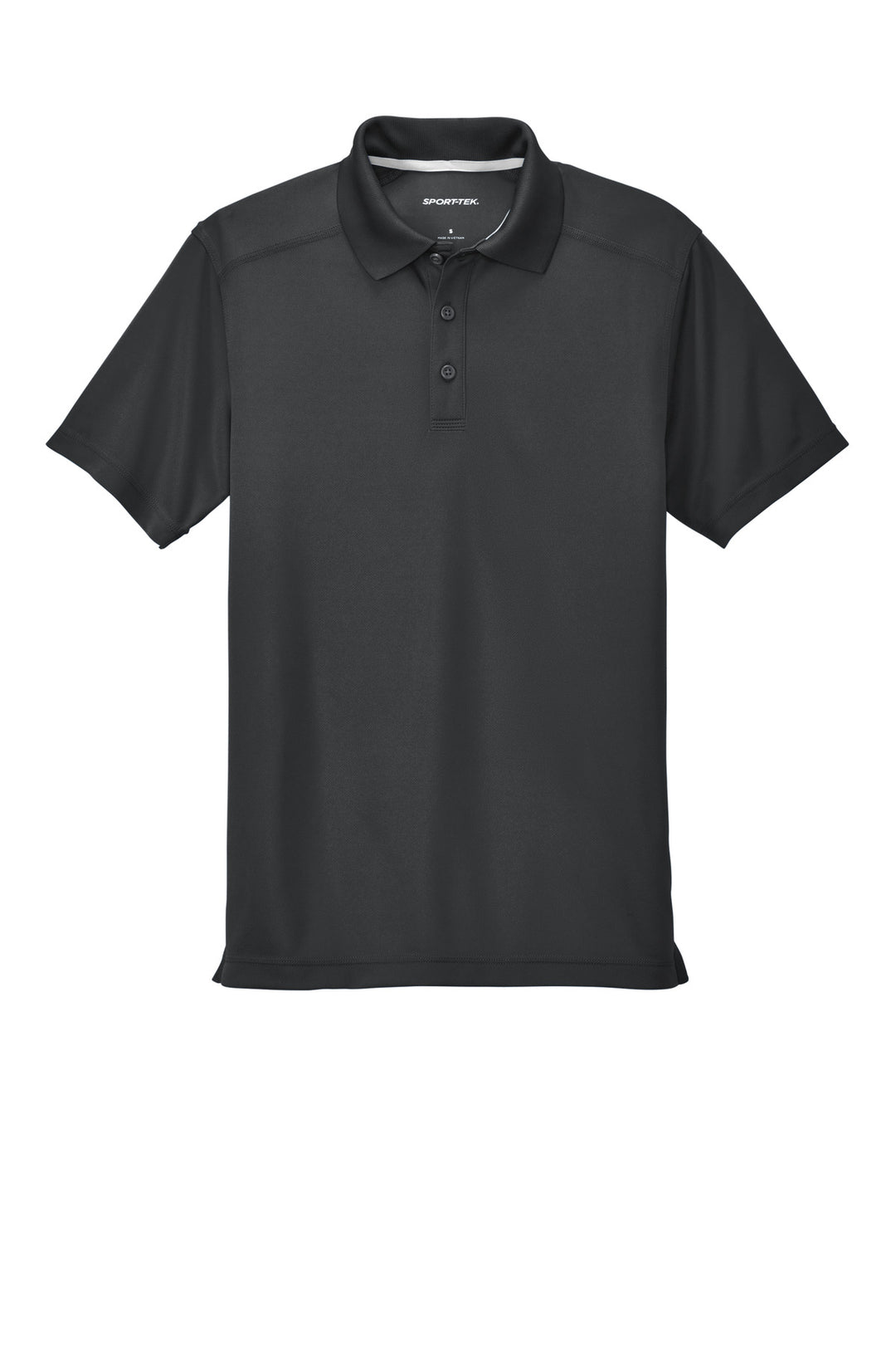 Front View of Iron Grey Sport-Tek PosiCharge Micro-Mesh Polo. ST680