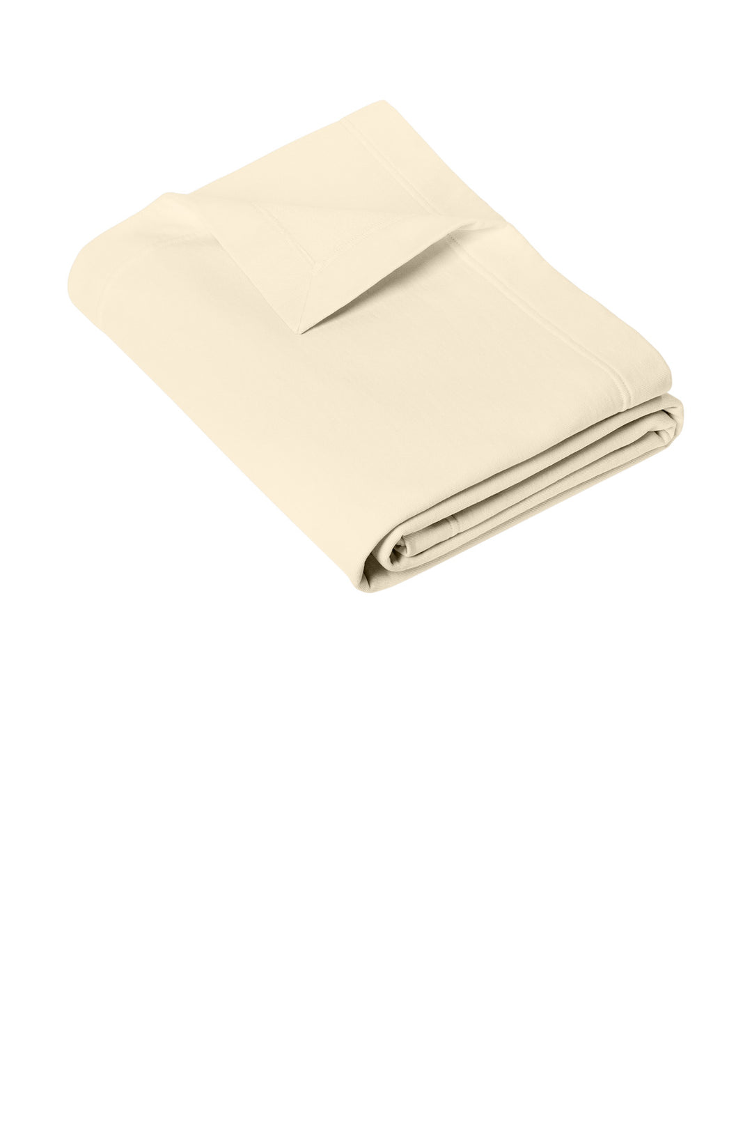 Front View of Ivory Comfort Colors Fleece Dorm Blanket 15BT