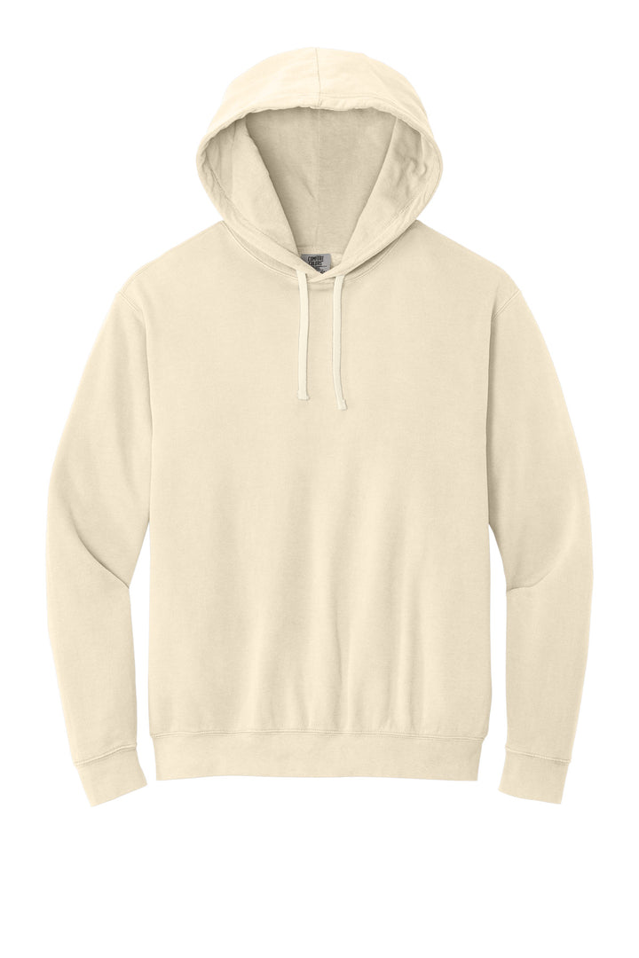Front View of Ivory Comfort Colors Lightweight Hooded Sweatshirt 1467