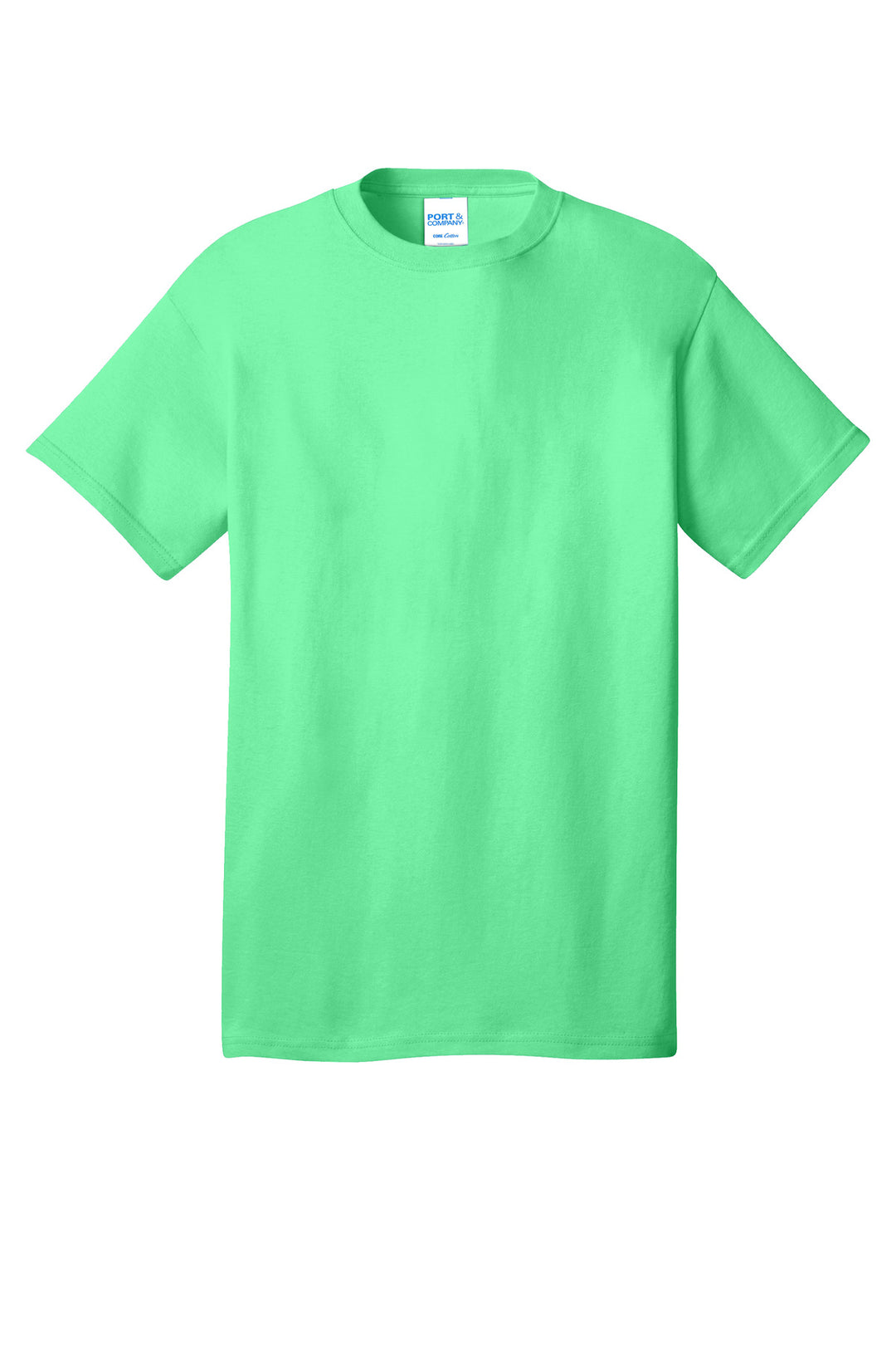 Front View of Jadeite Port & Company - Core Cotton Tee. PC54