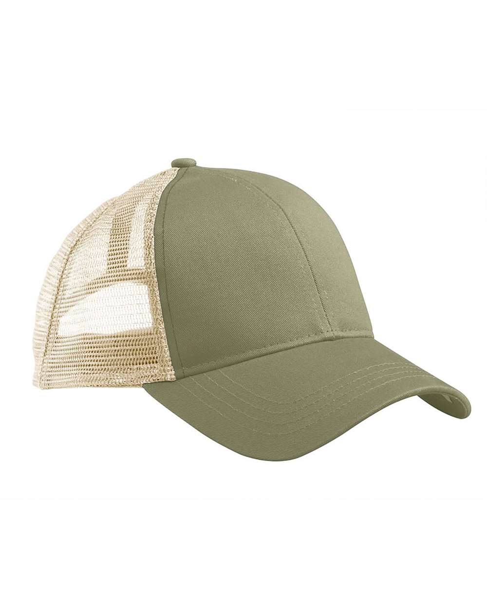 Front View of Jungle/ Oyster Eco Trucker Cap - EC7070