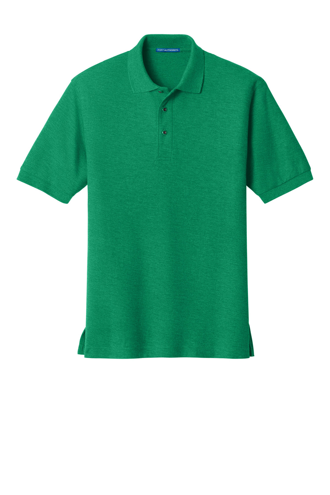 Front View of Kelly Green Port Authority Silk Touch Polo K500