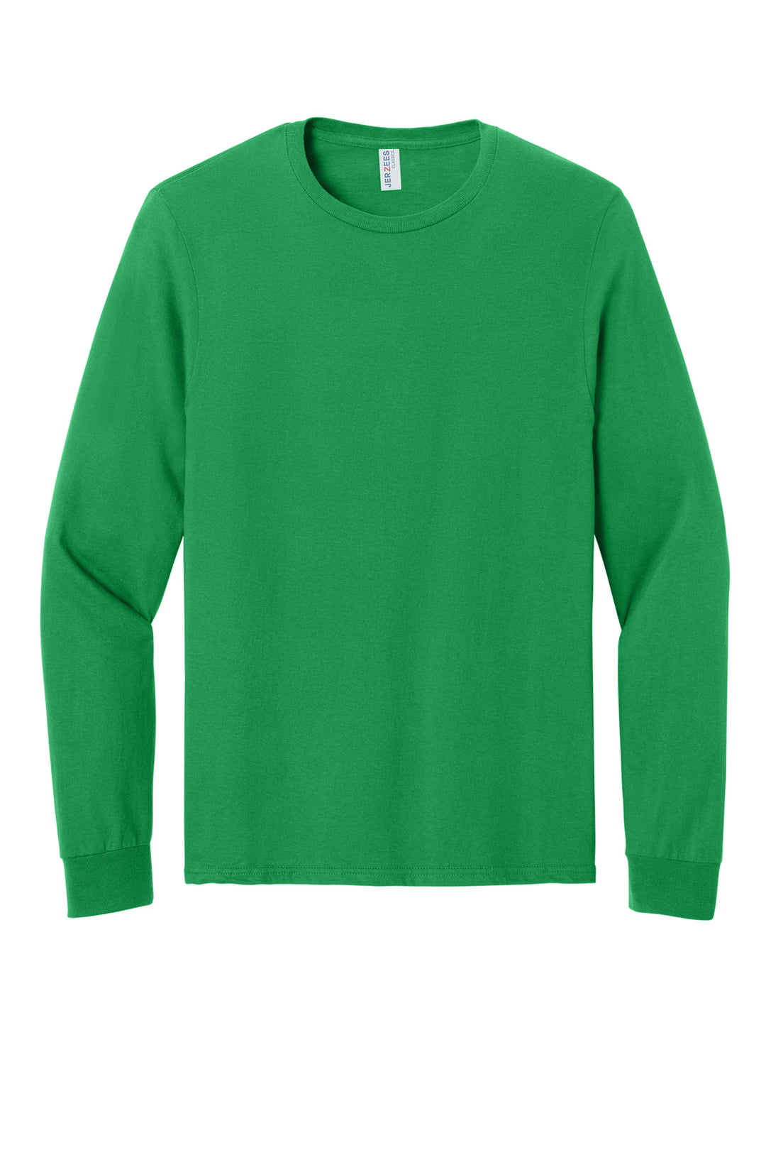 Front View of Kelly Jerzees Classics Unisex Cotton Long Sleeve T-Shirt 363L