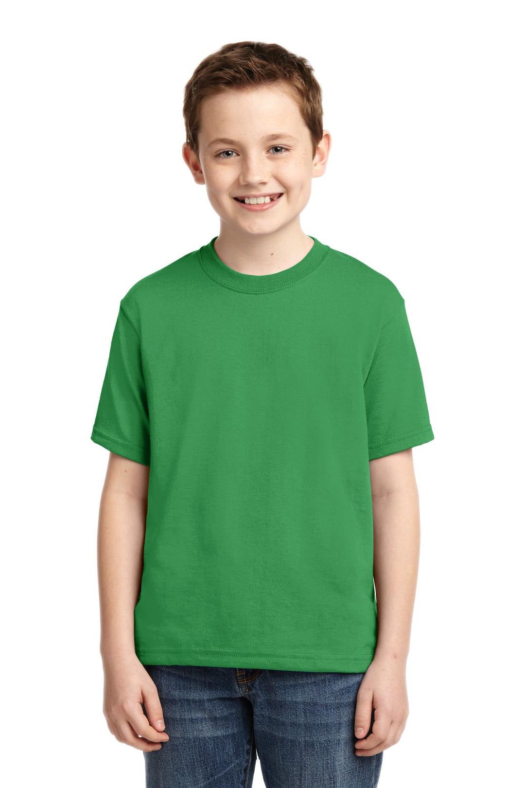 Front View of Kelly Jerzees - Youth Dri-Power 50/50 Cotton/Poly T-Shirt. 29B