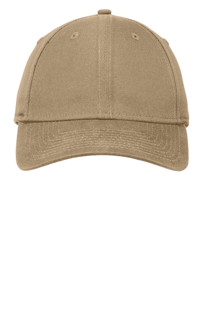 Front View of Khaki New Era - Adjustable Structured Cap. NE200