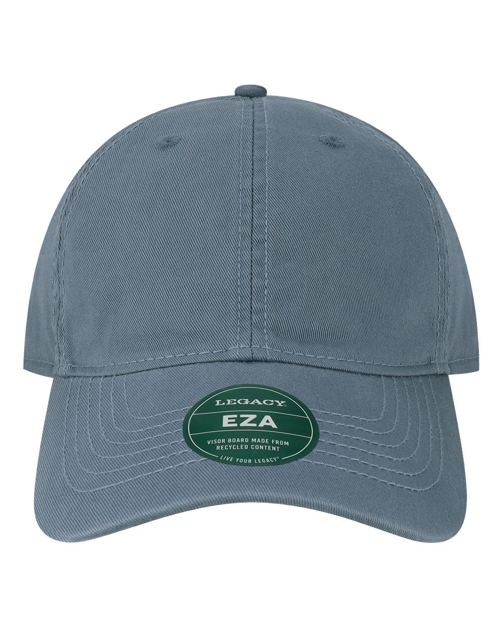 Front View of Lake Blue Relaxed Twill Dad Hat - EZA