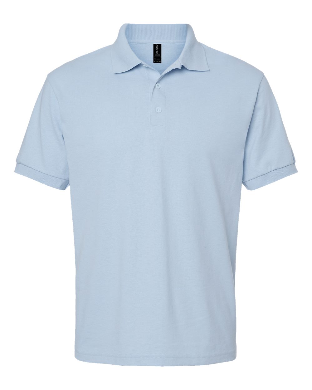 Front View of Light Blue DryBlend® Jersey Polo - 8800