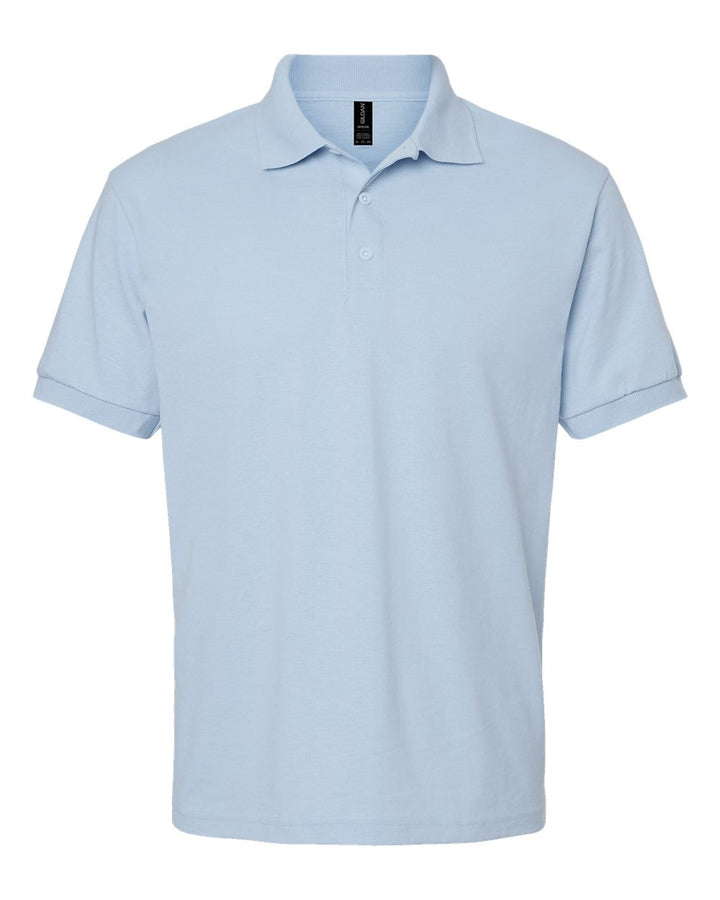 Front View of Light Blue DryBlend® Jersey Polo - 8800