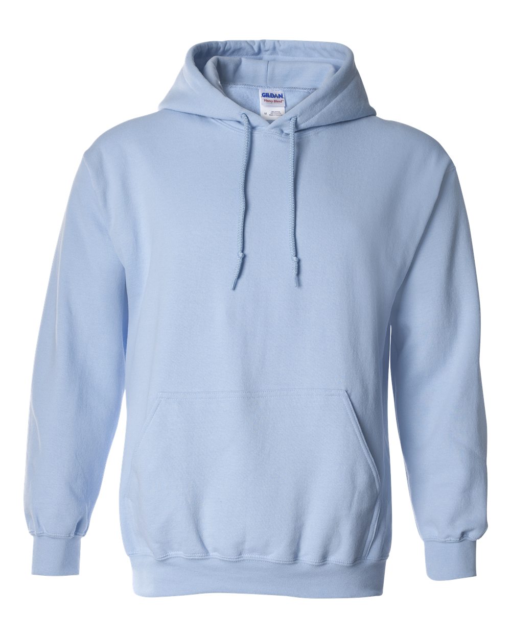 Front View of Light Blue Heavy Blend™ Hooded Sweatshirt - 18500