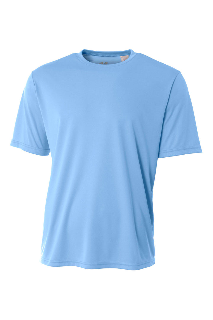 Front View of LightBlue A4 Sprint Performance Tee A4N3402