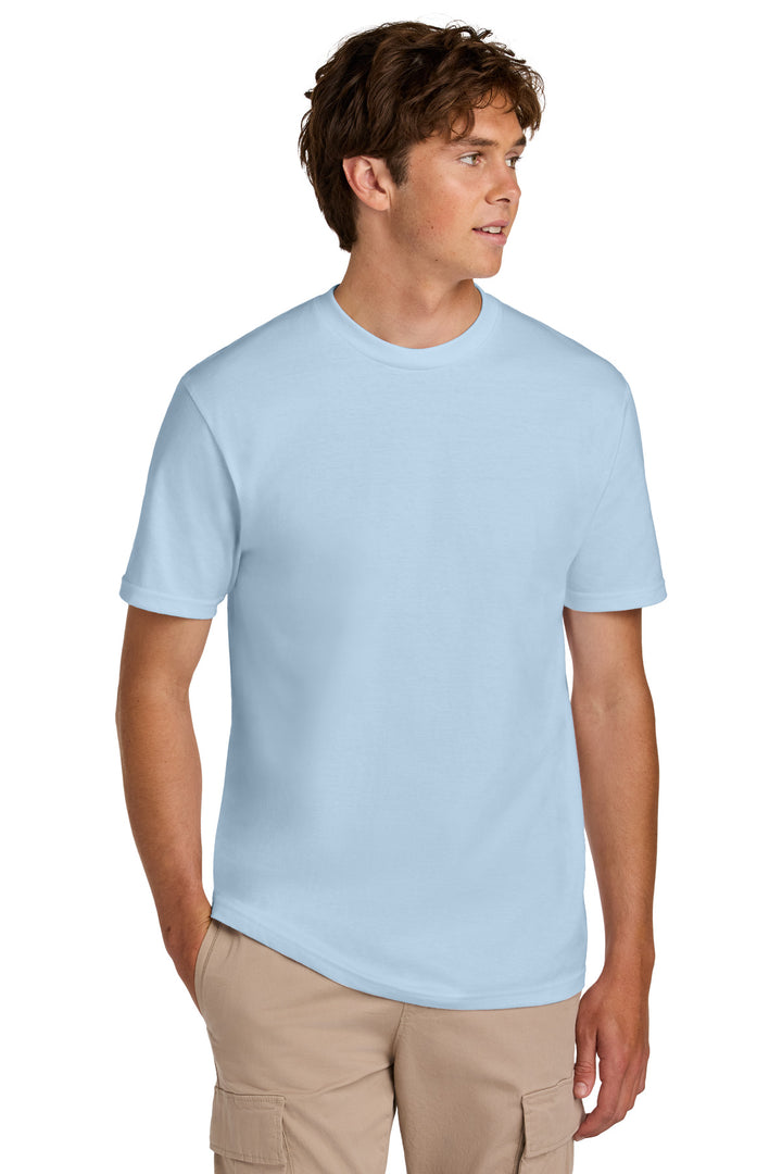Front View of LightBlue Gildan Softstyle Midweight Tee 65000