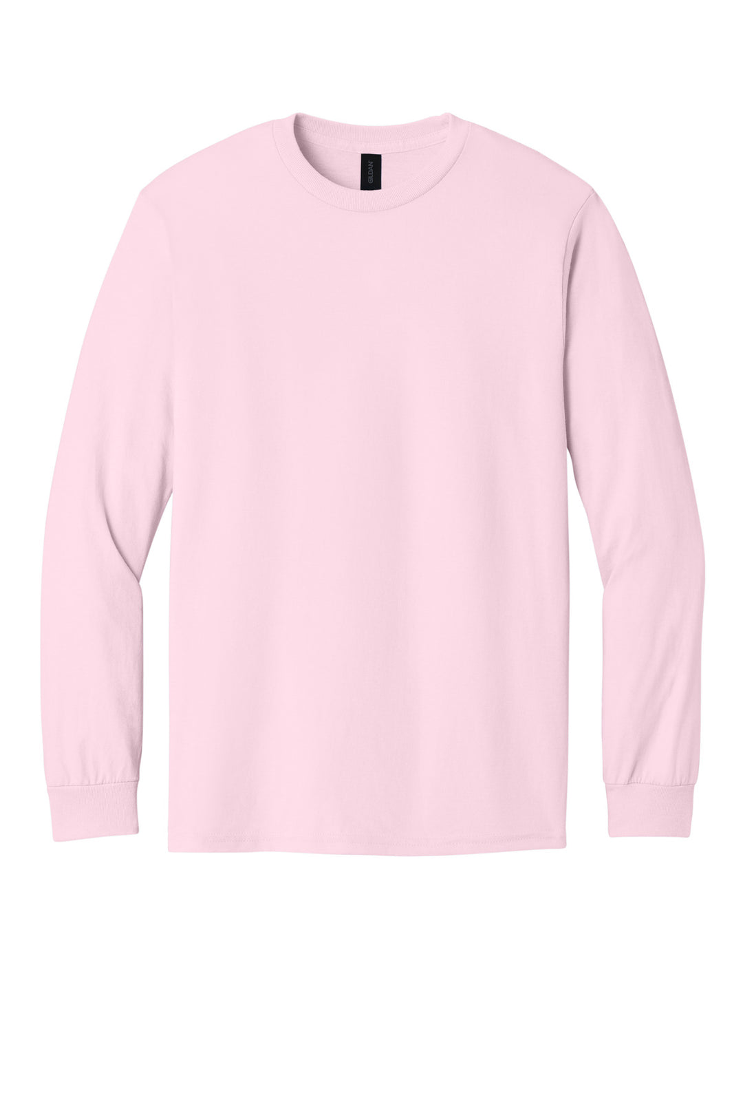 Front View of LightPink Gildan - Heavy Cotton 100% Cotton Long Sleeve T-Shirt. 5400