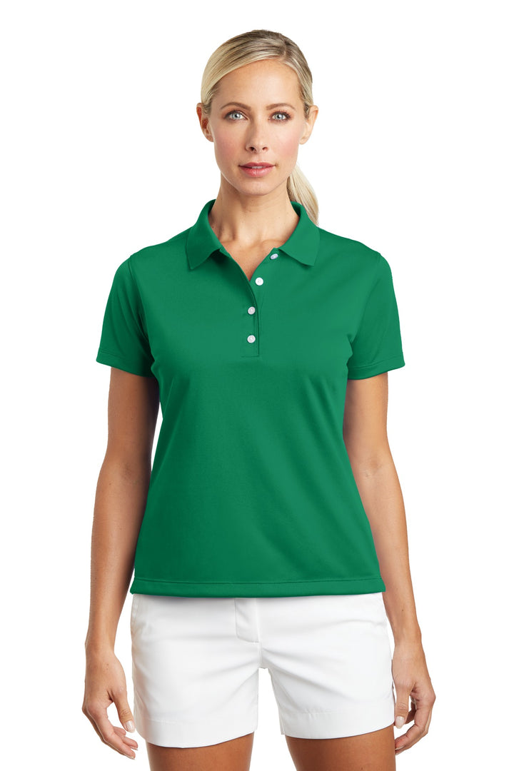 Front View of Lucky Green Nike Women's Tech Basic Dri-FIT Polo. 203697