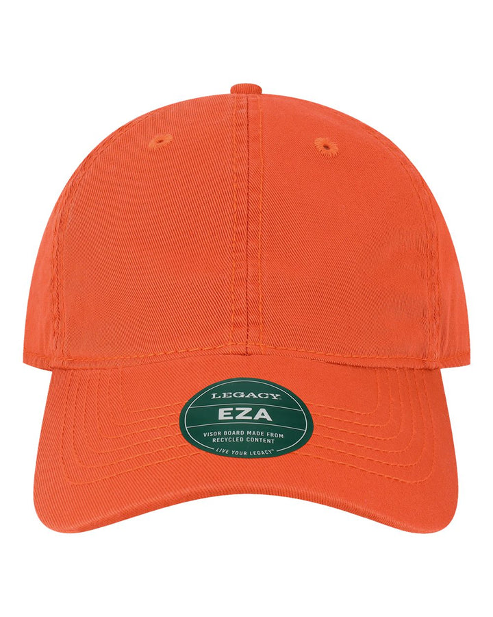 Front View of Mandarin Orange Relaxed Twill Dad Hat - EZA
