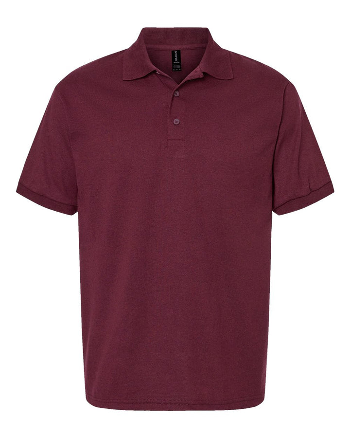 Front View of Maroon DryBlend® Jersey Polo - 8800