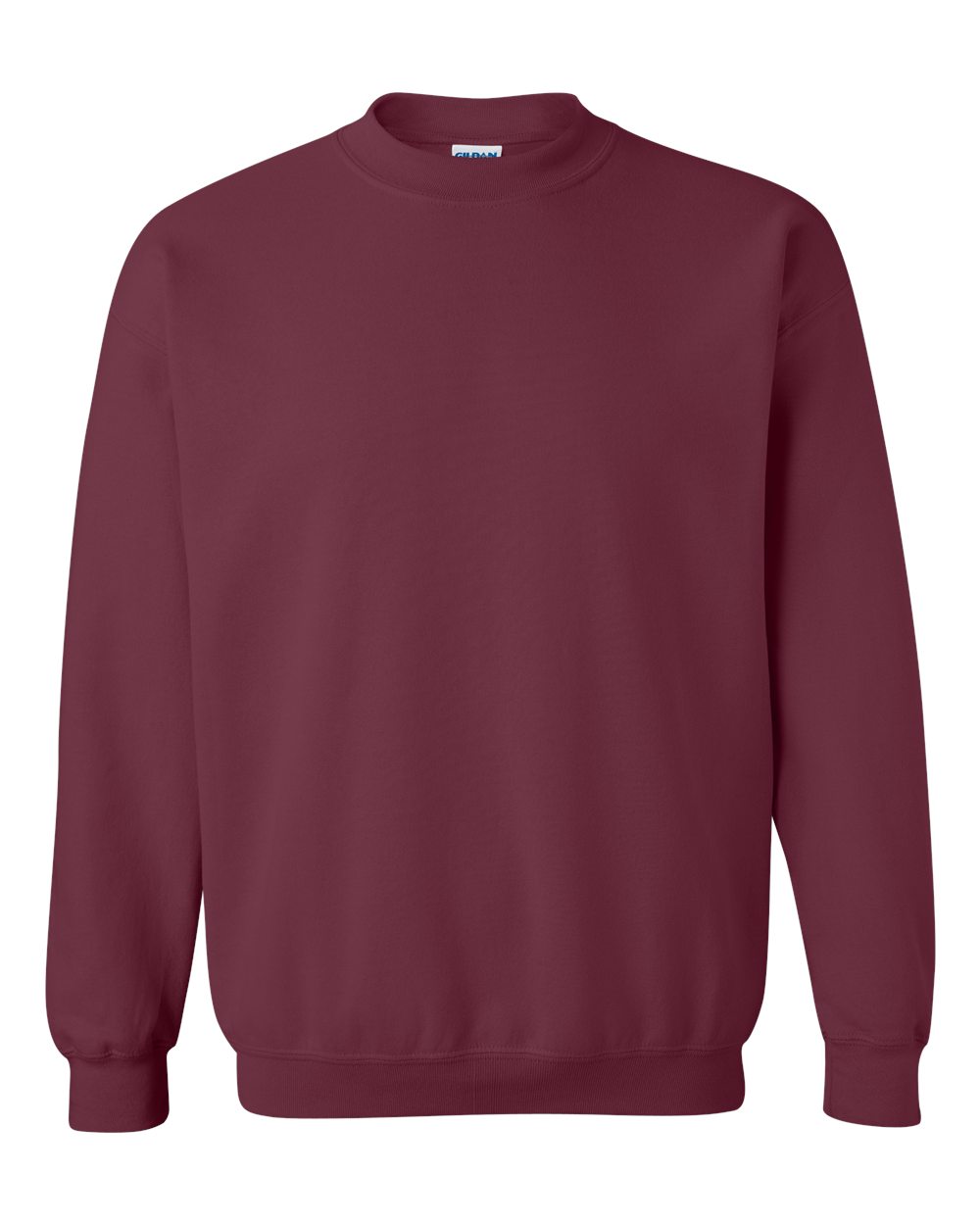 Front View of Maroon Heavy Blend™ Crewneck Sweatshirt - 18000