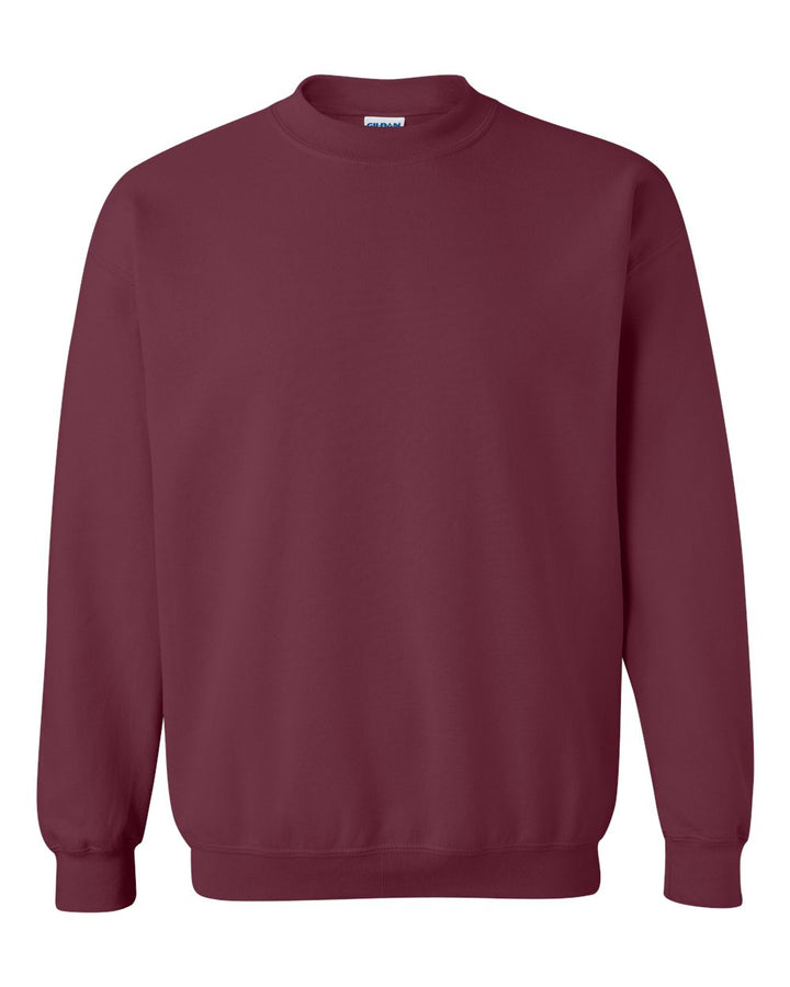 Front View of Maroon Heavy Blend™ Crewneck Sweatshirt - 18000