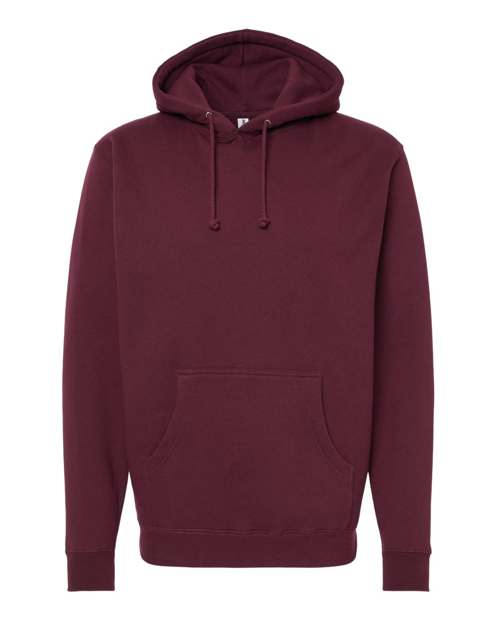 Front View of Maroon Heavyweight Hooded Sweatshirt - IND4000