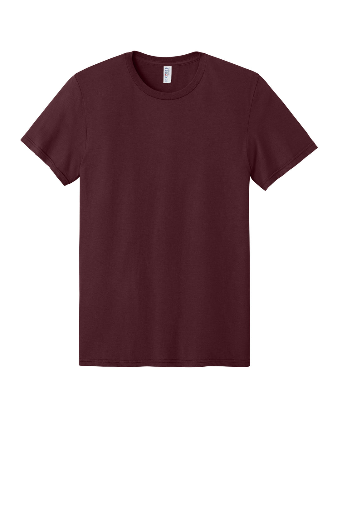 Front View of Maroon Jerzees Classics Unisex Cotton T-Shirt 363M