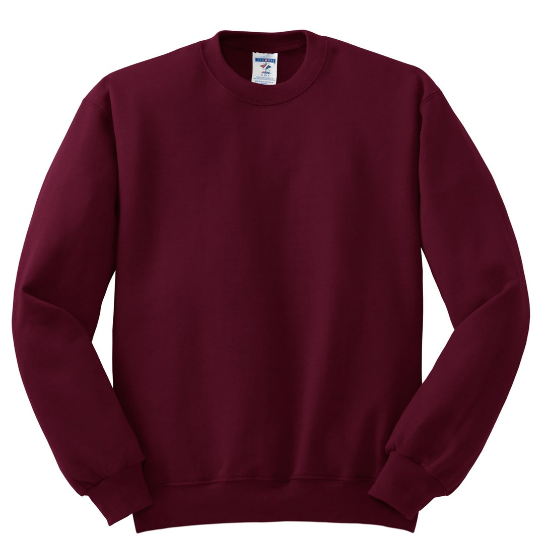Front View of Maroon Jerzees - NuBlend Crewneck Sweatshirt. 562M