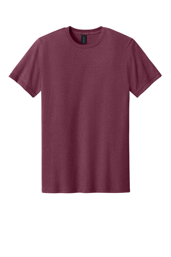 Front View of MaroonMist Gildan Softstyle CVC Tee 64000CVC