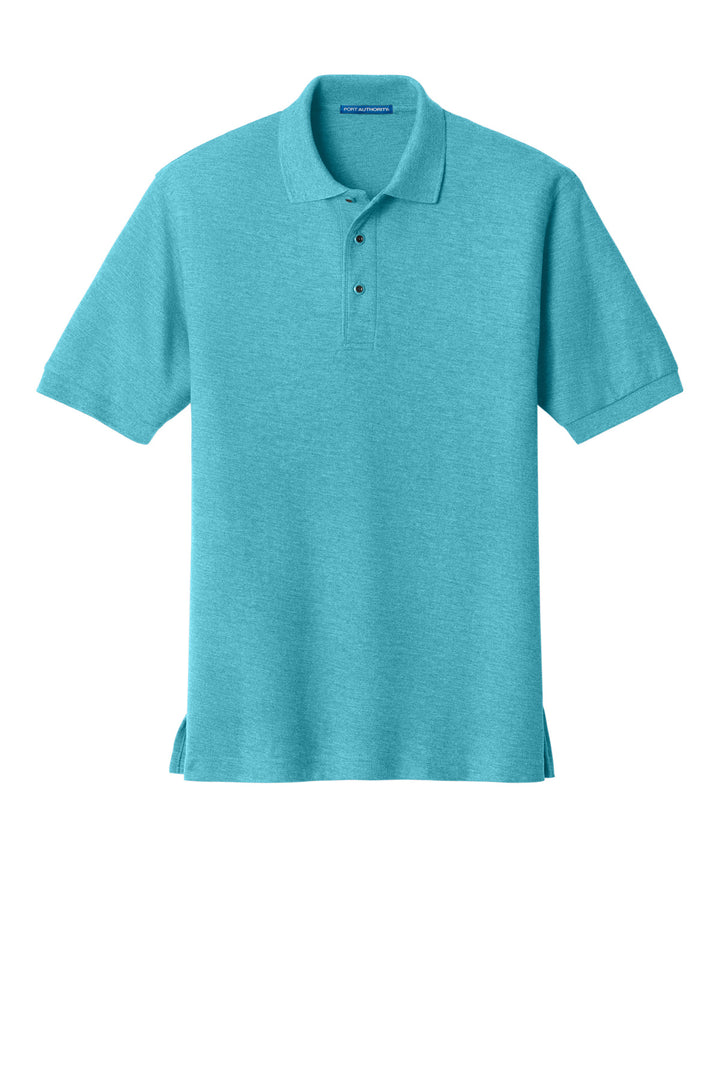 Front View of Maui Blue Port Authority Silk Touch Polo K500