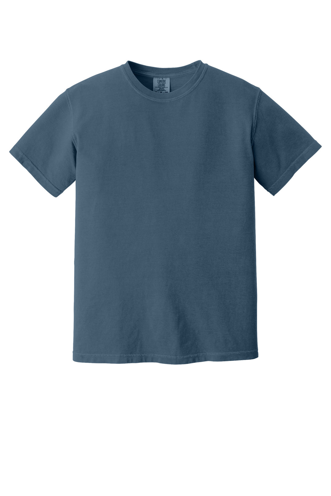 Front View of Midnight COMFORT COLORS Heavyweight Ring Spun Tee. 1717