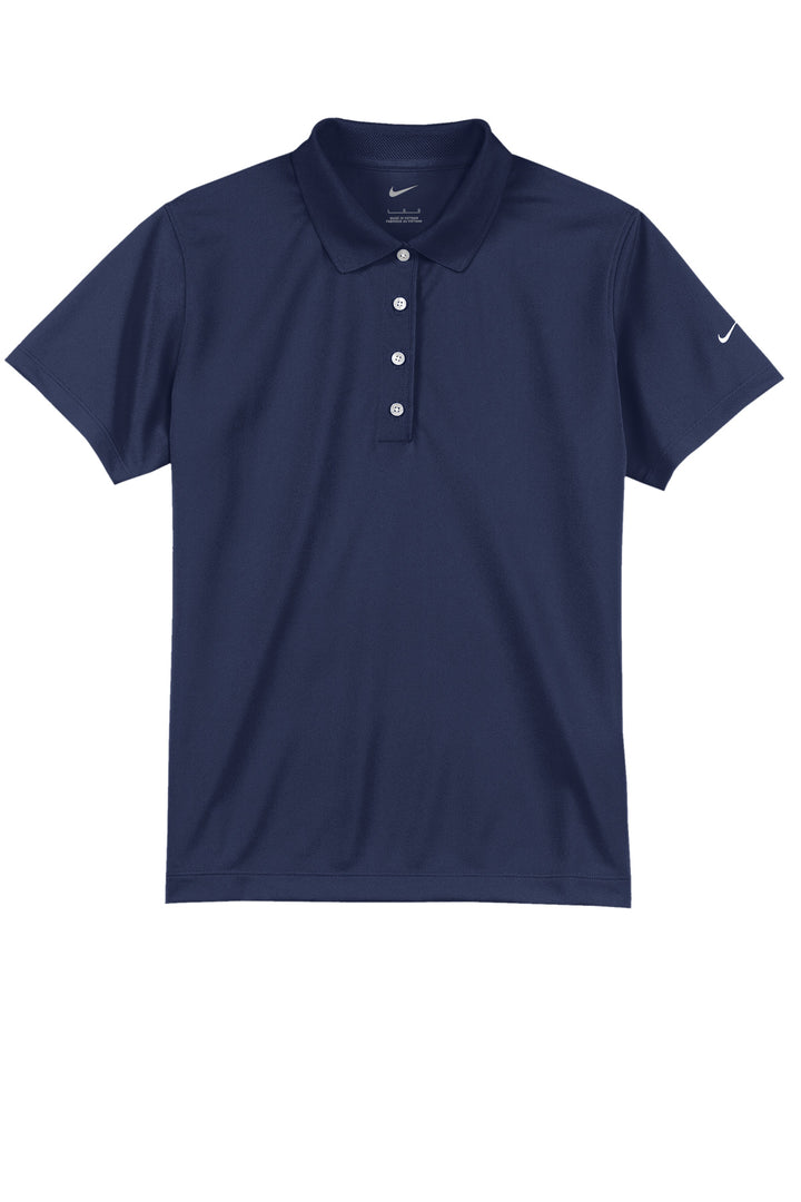 Front View of Midnight Navy Nike Women's Tech Basic Dri-FIT Polo. 203697