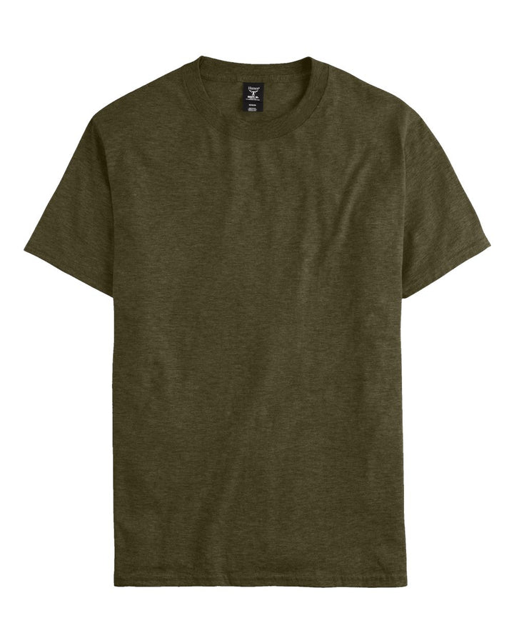 Front View of Military Green Heather Beefy-T® T-Shirt - 5180
