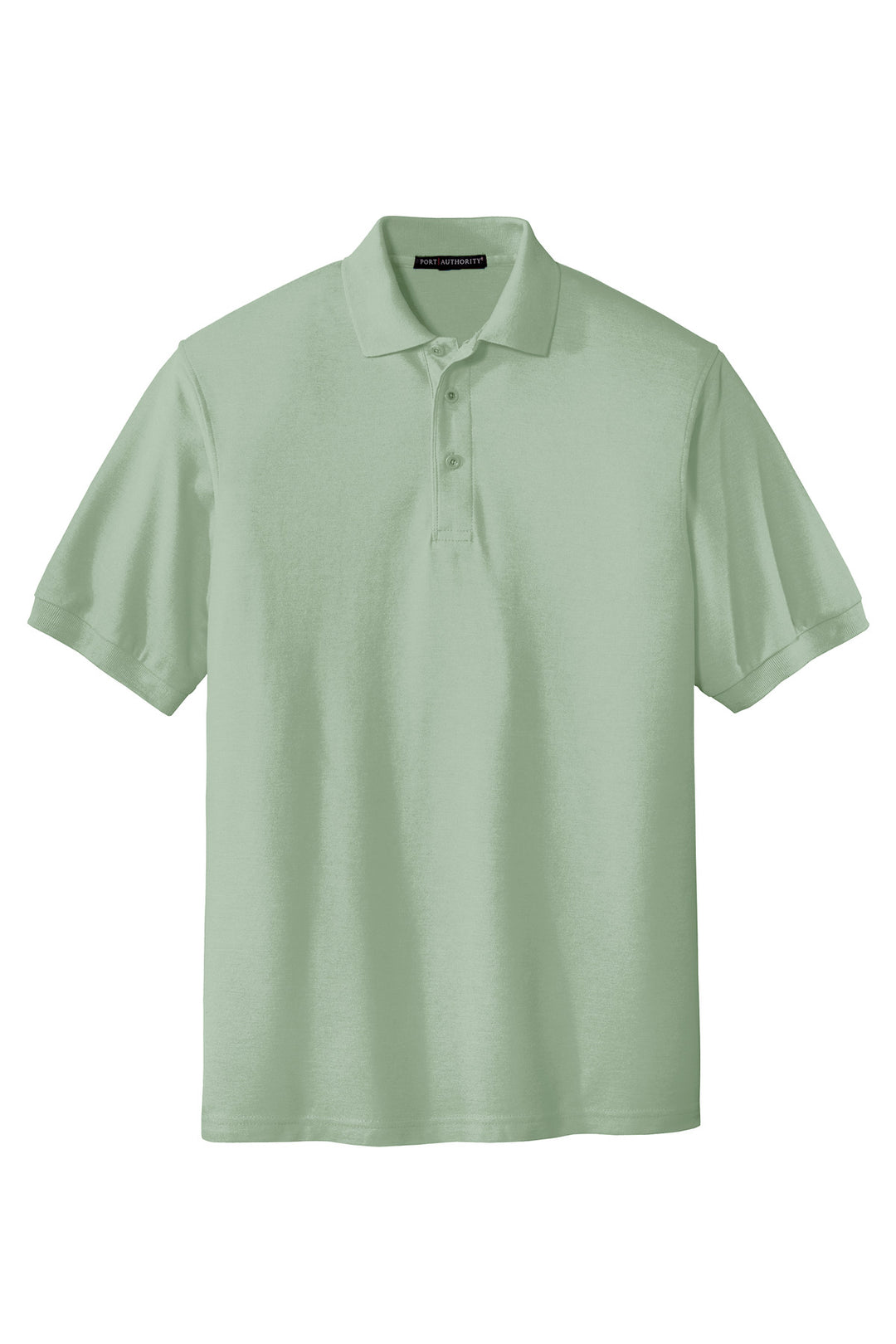 Front View of Mint Green Port Authority Silk Touch Polo K500