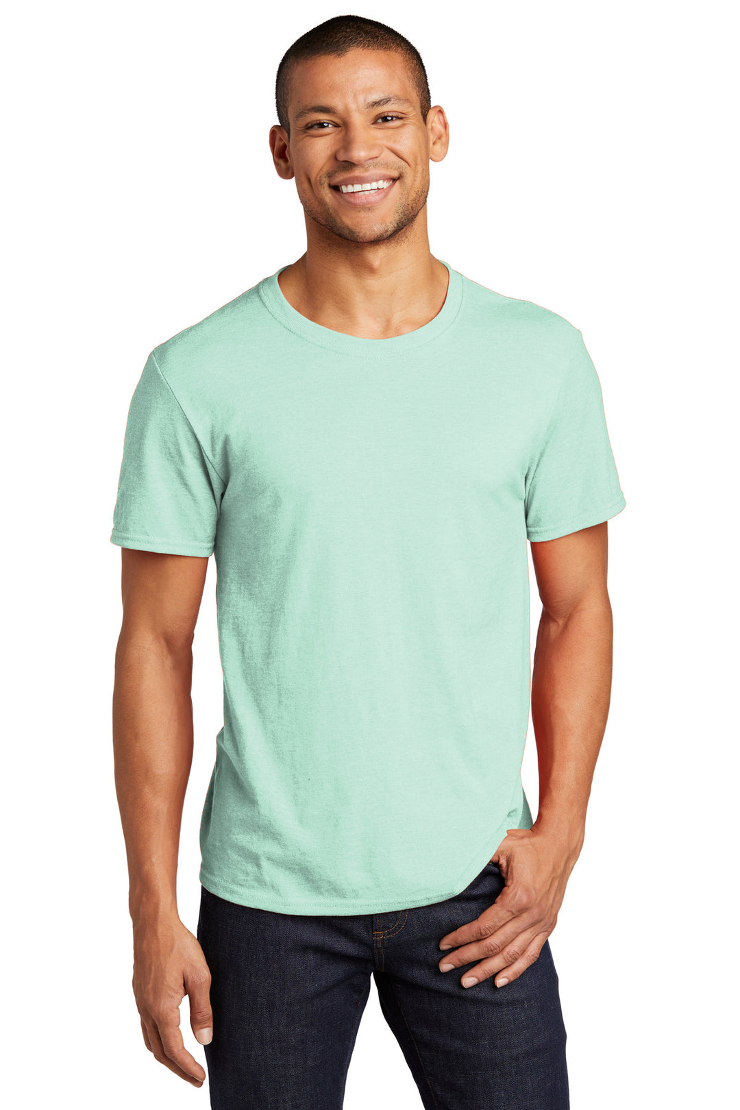 Front View of MintToBe Jerzees Premium Blend Ring Spun T-Shirt 560M