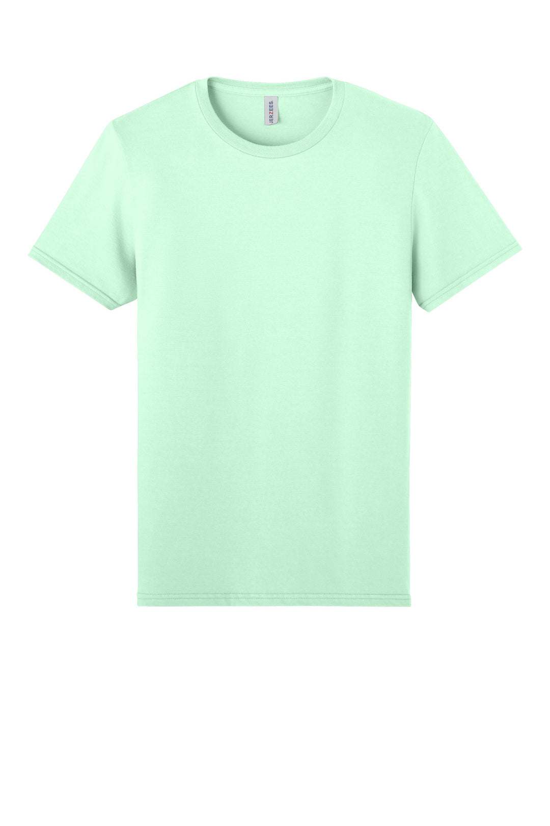 Front View of MintToBe Jerzees Unisex Premium Combed Ring Spun Cotton Tee 570M