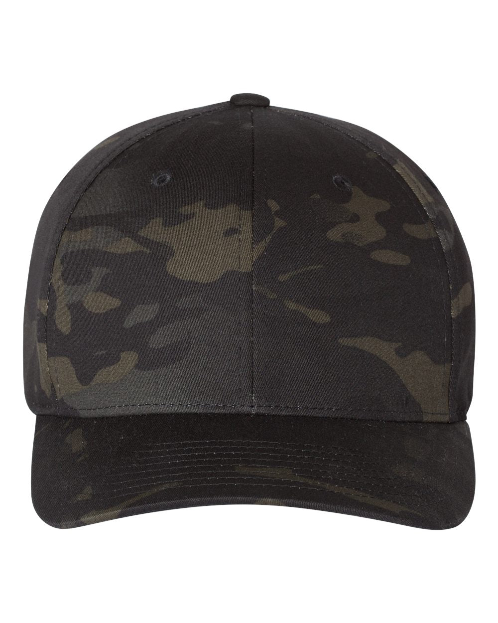 Front View of Multicam Black Cotton Blend Cap - 6277