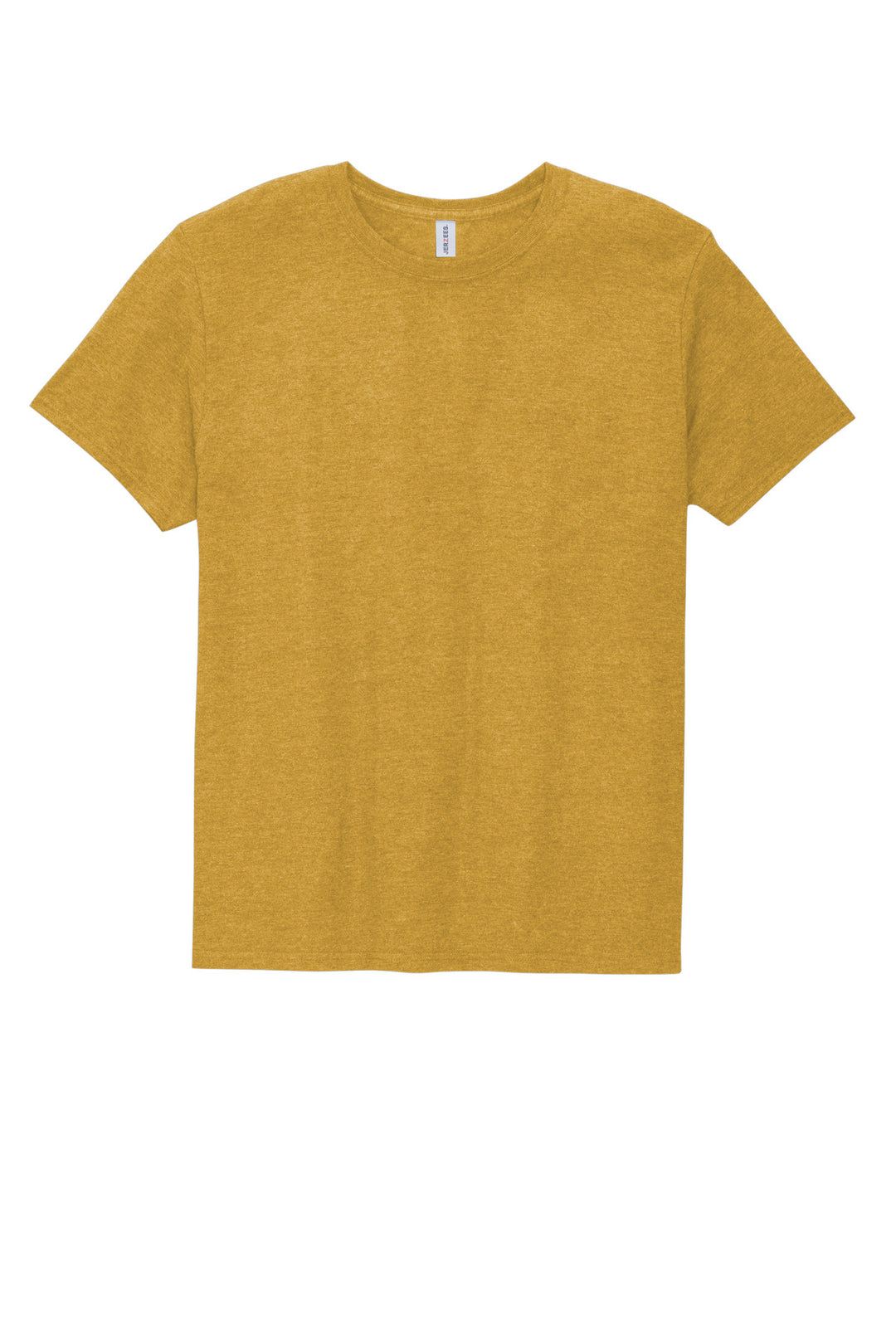 Front View of MustardHtr Jerzees Premium Blend Ring Spun T-Shirt 560M