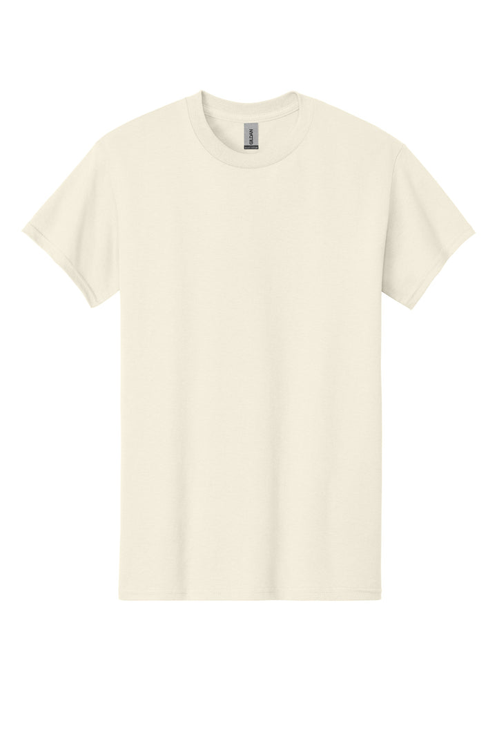 Front View of Natural Gildan - Heavy Cotton 100% Cotton T-Shirt. 5000
