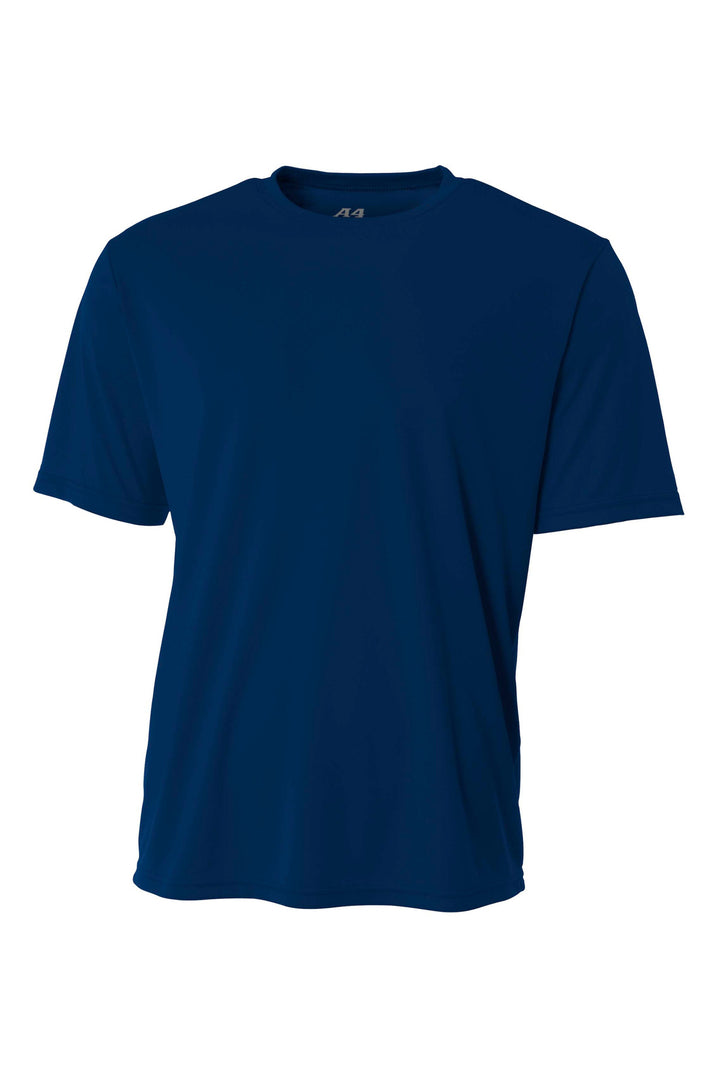 Front View of Navy A4 Youth Cooling Performance Short Sleeve Tee A4NB3142