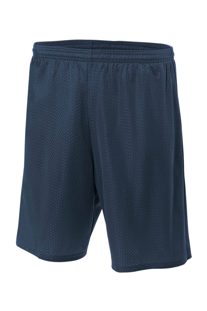 Front View of Navy A4 Youth Sprint 6" Mesh Short A4NB5301