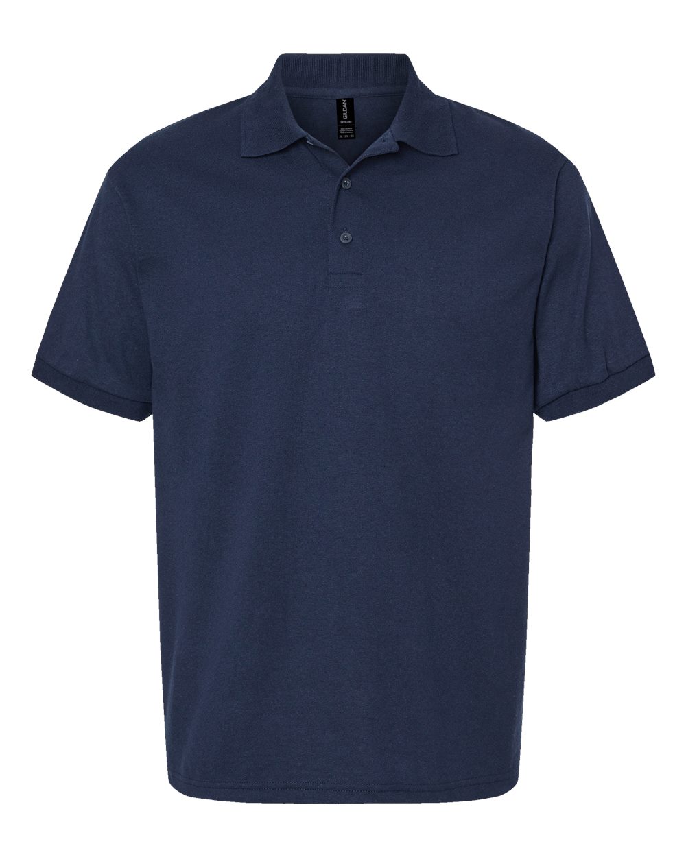 Front View of Navy DryBlend® Jersey Polo - 8800