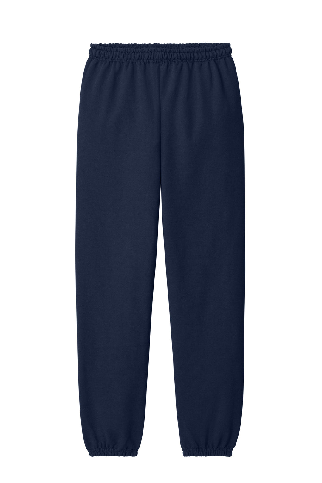 Front View of Navy Gildan Heavy Blend Sweatpant. 18200