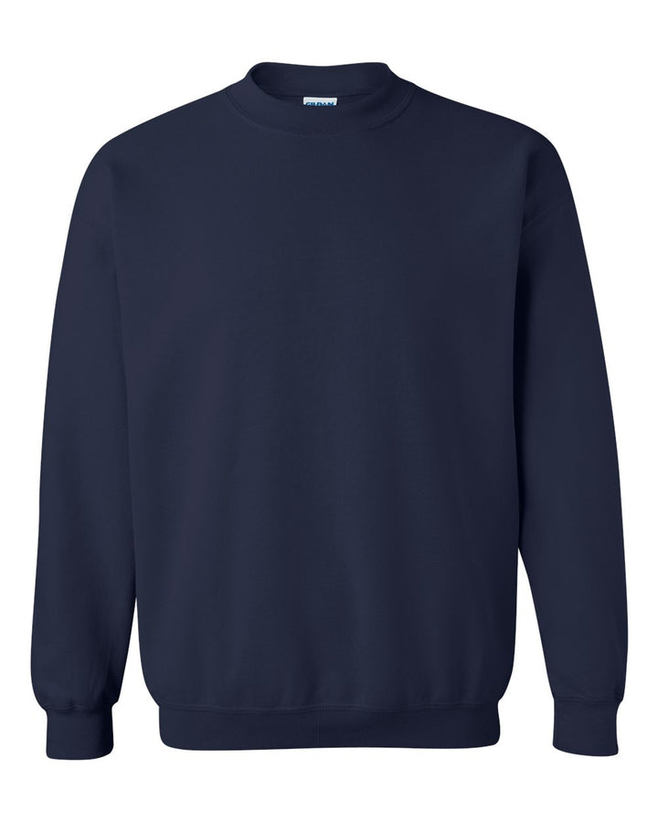 Front View of Navy Heavy Blend™ Crewneck Sweatshirt - 18000