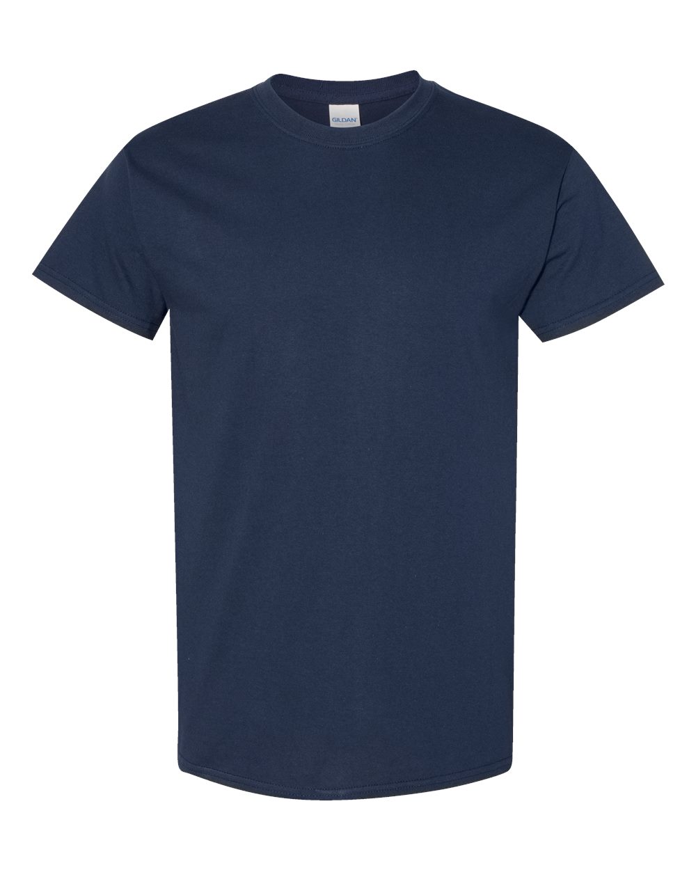 Front View of Navy Heavy Cotton™ T-Shirt - 5000