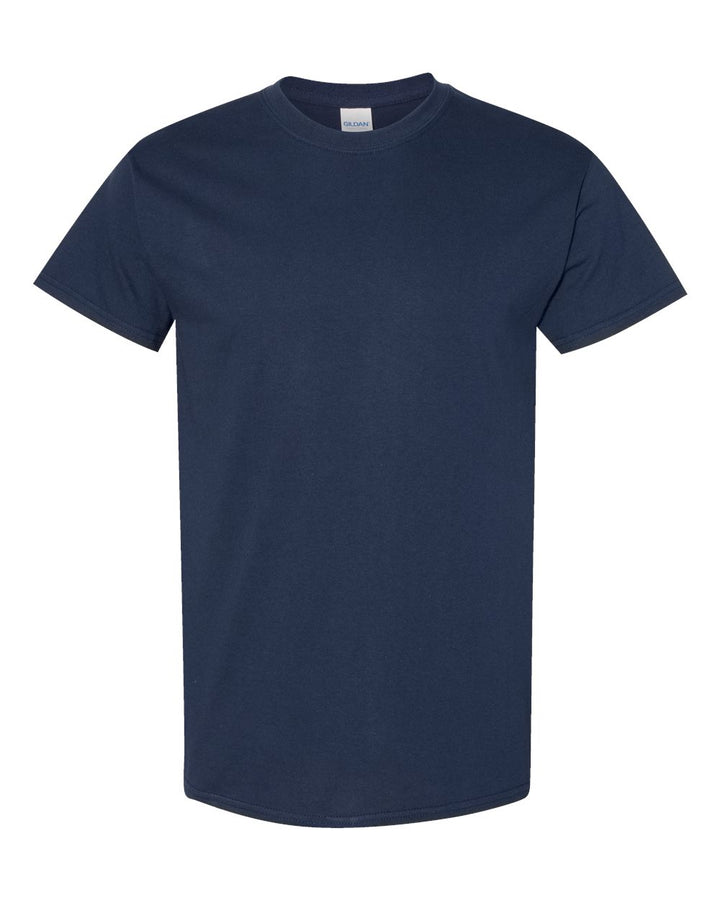 Front View of Navy Heavy Cotton™ T-Shirt - 5000