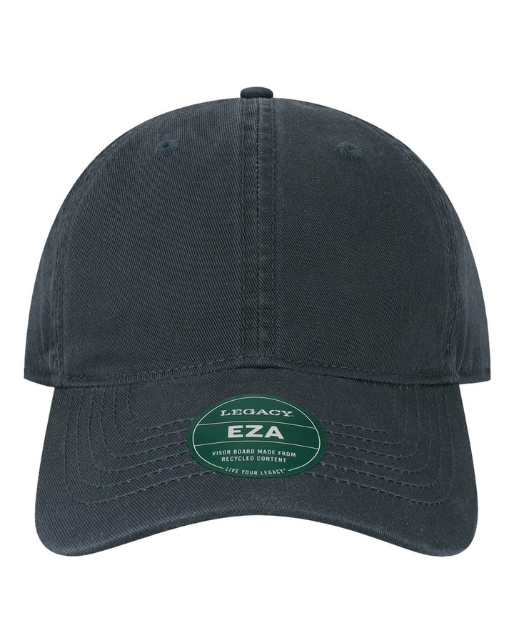 Front View of Navy Relaxed Twill Dad Hat - EZA